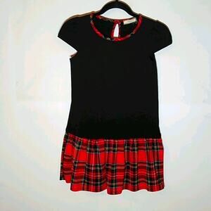 NWT Soprano girls dress. Size 12 Black and plaid. Simple Schoolgirl
